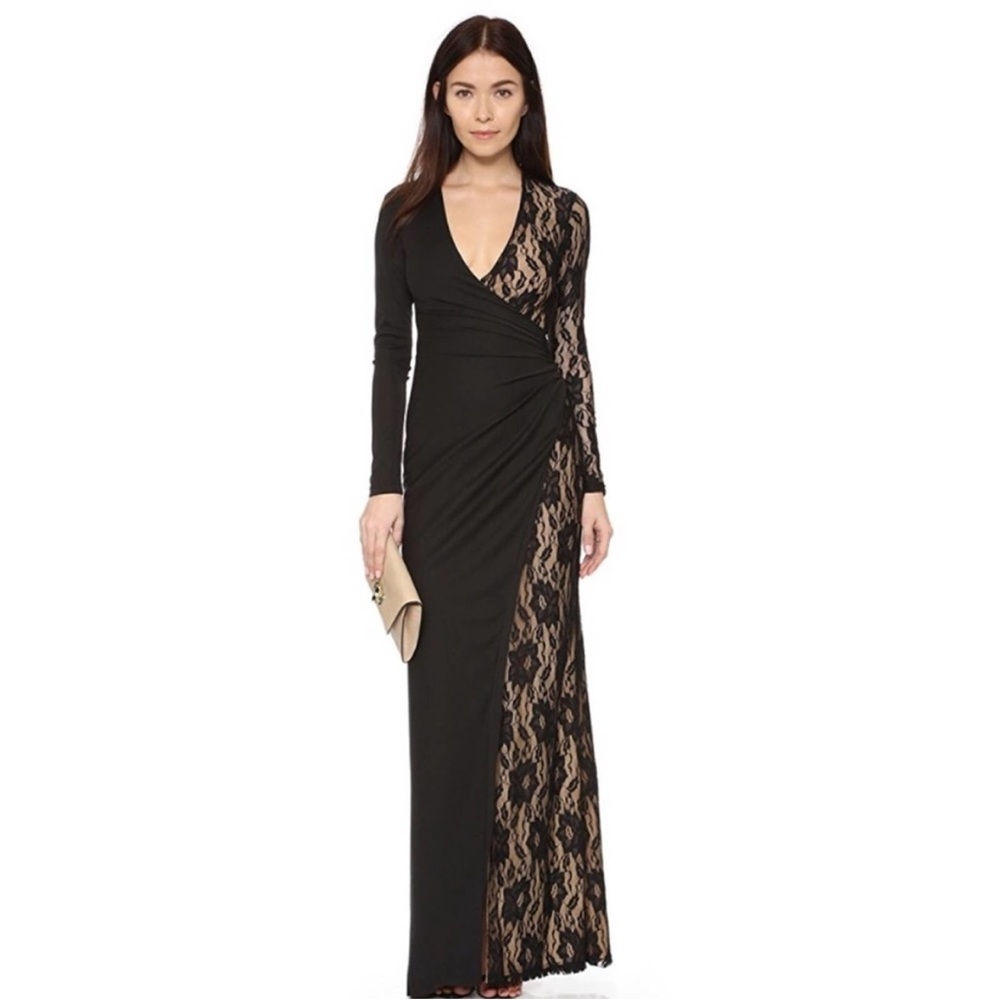 NWT Parker Black Label Azulejo Long Lace Gown